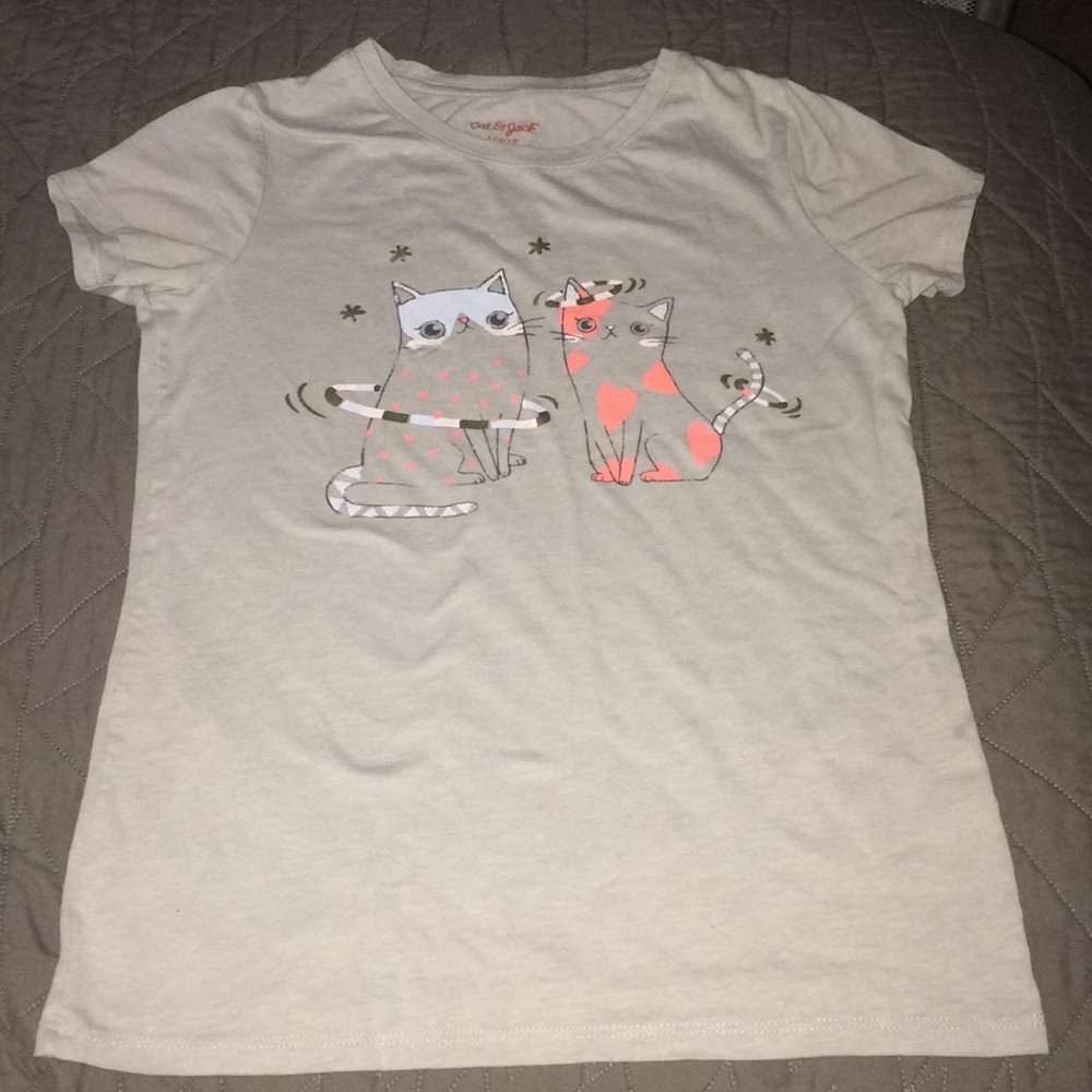 Cat & Jack 2 cute cats shirt 10/12